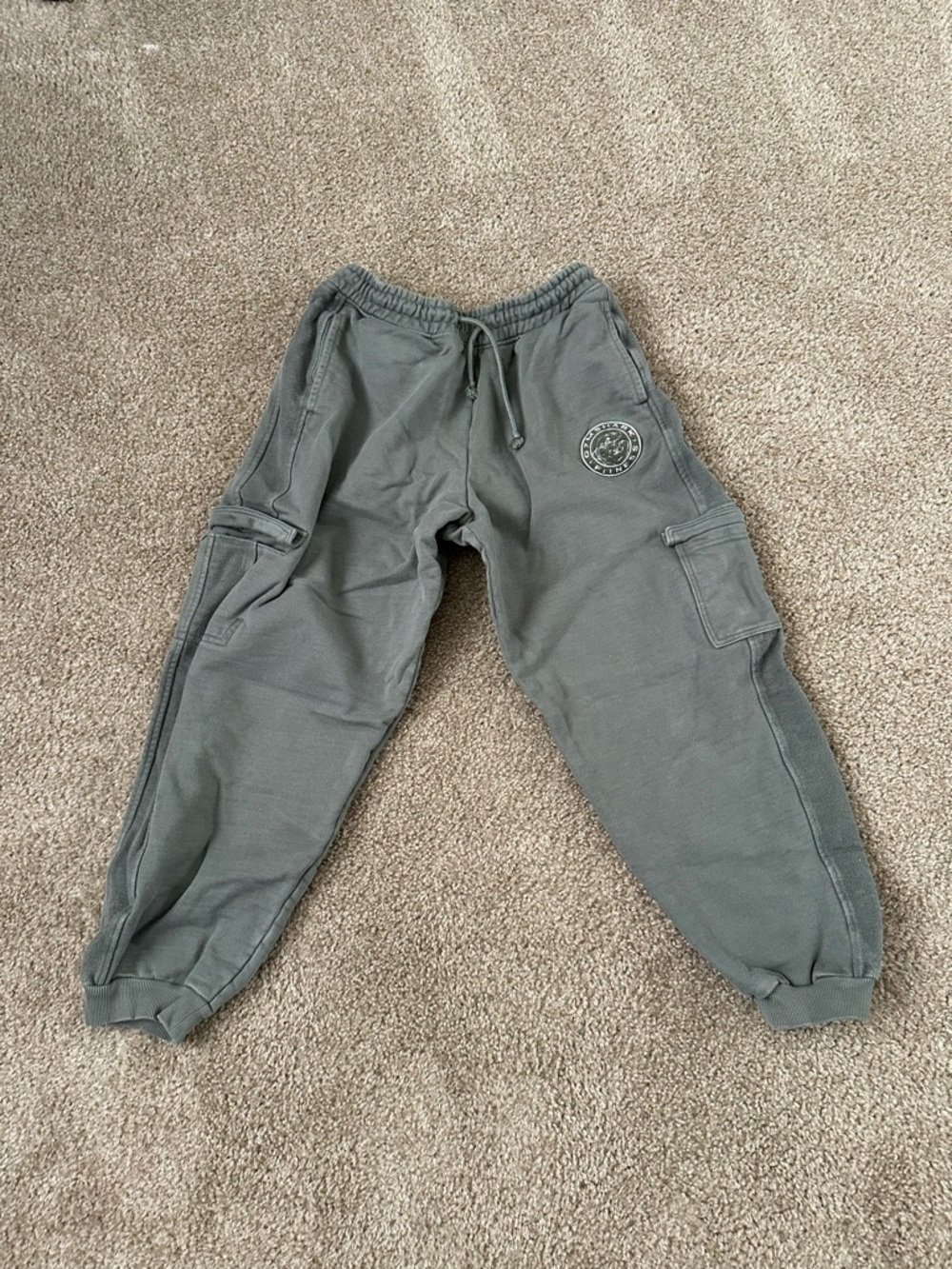 Gymshark Olive Cargo Joggers with Drawcord